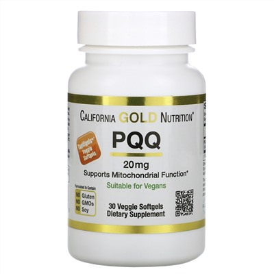 California Gold Nutrition, Пирролохинолинхинон, 20 мг, 30 растительных капсул