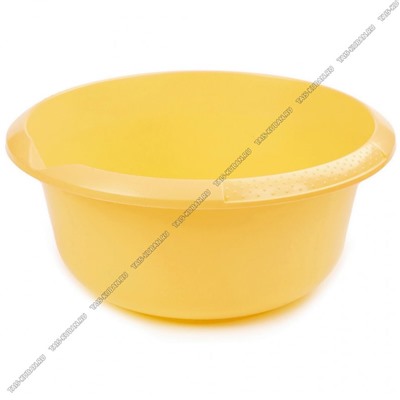 Миска круг 2,5л носик д/слива желт.нежн (d22 h11см