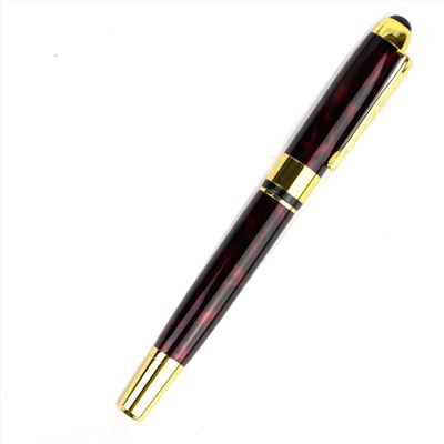 Ручка подарочная шариковая синяя 1,0мм круглый, бордовый, металлический корпус, подарочная упаковка