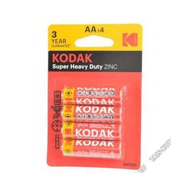 Бат. KODAK "Super" ZINC R06 - 4шт.пальчик, блистер