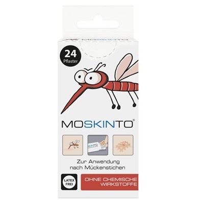 MOSKINTO Mückenpflaster 24 Stück Пластыри для детей, после укусов комаров, 24 шт.