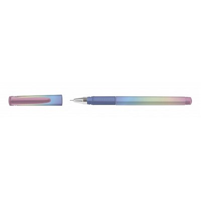 Ручка шариковая синяя 0,7мм GRADIENT FUSION Double Soft, масляные чернила, круглый корпус ultra-soft