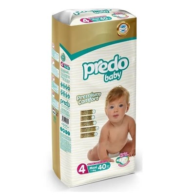 Predo Подгузники Baby № 4 (7-18 кг) 40 шт