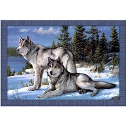 Алмазная живопись 40х60см Два волка