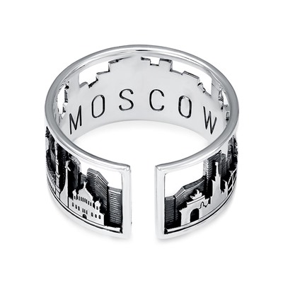 Кольцо Москва из серебра