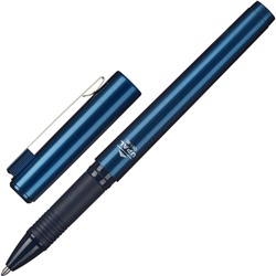 Ручка гелевая синяя 1,0мм Upal, пулевидный узел, резиновая манжета