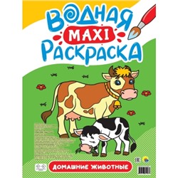 МАКСИ-РАСКРАСКА ВОДНАЯ. ДОМАШНИЕ ЖИВОТНЫЕ