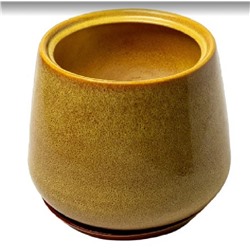 Горшок керамический Скарлет №3 желтый 1,2л h-13см d-12см Тамбовская керамика