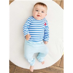 Голубые штанишки с якорем "К морю" для новорождённого (5993)