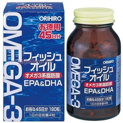 Orihiro Омега-3, курс на 45 дней, 180 капсул, 82 гр(4971493105779)