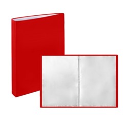 Папка 40 файлов А4 500мкм красная, индивидуальный штрихкод