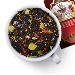Чай черный "Активная Энергия. Сила и стройность" Элитный черный чай с чудодейственными ягодами годжи,кусочками малины, ананаса, цедрой апельсина, лепестками календулы и василька,"одетый" в яркий цитрусово-ягодный аромат.   808