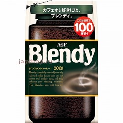AGF Blendy Кофе растворимый, зеленый, средней крепости, мягкая упаковка, 200  гр(4901111784185)