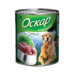 Оскар корм для собак Утка 750г консервы (9) 201001237