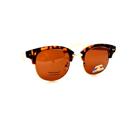 Деревянные поляризационные очки Katrin Jones 202-1 тигровый коричневый