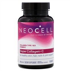Neocell, Super Collagen + C, 120 таблеток