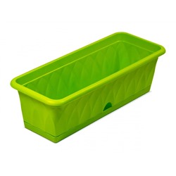 Ящик пластиковый с поддоном Сиена зеленый 58*23*17,4 см Мартика