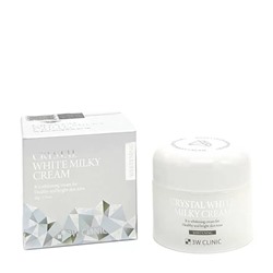 Крем для лица тонизирующий для осветления и сияния кожи лица с коллагеном и ниацинамидом 3W Clinic Crystal White Milky Cream