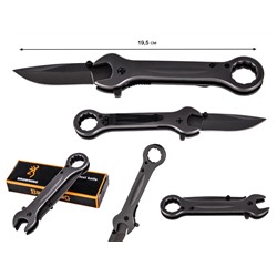 Нож с комбинированным ключом Frost Cutlery FC12 Wrench Knife Linerlock Gray (Новинка! Складной нож с рожковым и накидным гаечным ключом! Удобнейший инструмент 3-в-1! Только в нашем магазине по промо-цене!) №1096 *