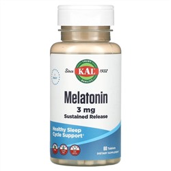 КАЛ, Мелатонин SR с витамином B6, 3 мг, 60 таблеток