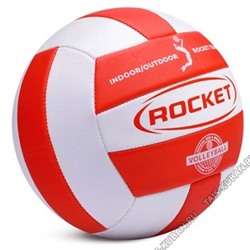 Мяч волейбол d22см резина, цв."Бело-красный" (60)