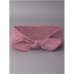 Повязка-солоха трикотажная для девочки однотонная, лавандово-розовый
