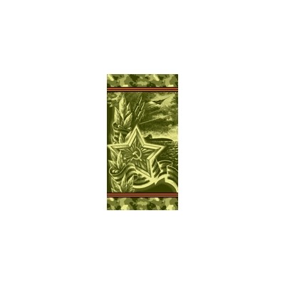 Полотенце махровое пестротканое 70х140 артикул С81-ЮА рис. 4380, Армейская звезда