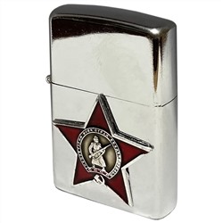 Бензиновая зажигалка с накладкой "Красная звезда" №69