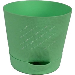 Горшок пластиковый с поддоном Le Parterre светло-зеленый 0,7л d11,5см ТЕК А ТЕК