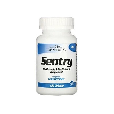 21st Century, Sentry для мужчин, добавка с комплексом витаминов и микроэлементов, 120 таблеток