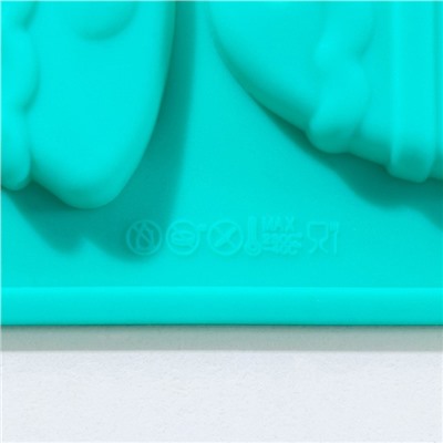 Форма силиконовая для шоколада Доляна «Животные», 30×17×1 см, 8 ячеек (7,7×6 см), цвет МИКС