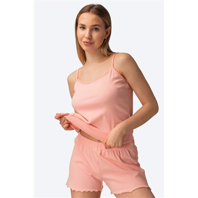 Женская пижама в рубчик с шортами Nicoletta