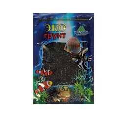 Мраморная крошка для аквариума 2-5мм черная (блестящая) 1кг, Медоса, 500025