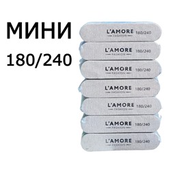 Пилка для ногтей L'AMORE Fashion мини 180/240 грит (упаковка 50шт)