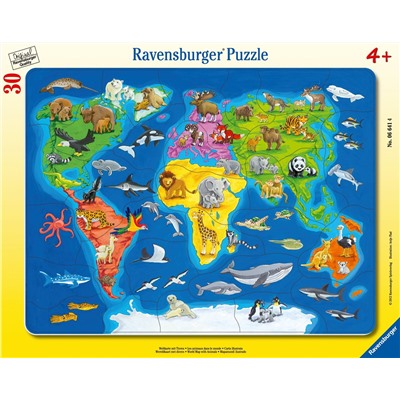 Пазл Ravensburger «Карта мира с животными», 30 эл. R06641