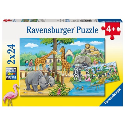 Набор пазлов Ravensburger «Добро пожаловать в зоопарк», 2х24 эл. R07806