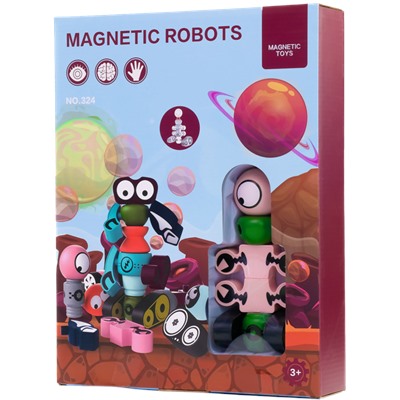 Конструктор магнитный «Magnetic robots» 28 деталей Арт. 324