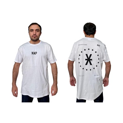 Мужская хлопковая футболка NXP – лучше одна фирменная вещь из дышащего материала, чем десяток бюджетных маечек №227