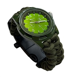 Часы для охоты и рыбалки EMAK 577 - широкий функционал на все случаи во время активного отдыха. Часы, компас, огниво, термометр, нож, свисток, паракордовый браслет. Самая низкая цена на российском рынке! №26
