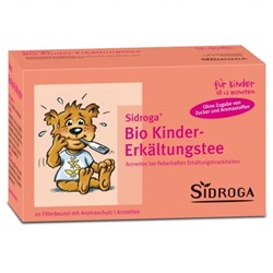 Sidroga (Сидрога) Bio Kinder Erkaltungstee Чай для детей от 1-го года при переохлаждении, пакетики, 20 шт