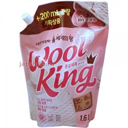 Wool King Liquid Detergent Жидкое средство для стирки изделий из деликатных тканей, мягкая упаковка, 1800 мл(8801173603744)