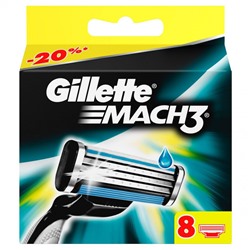 Gillette Mach3  кассеты (8) стикер картон
