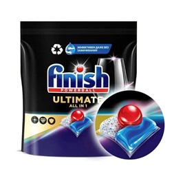 Капсулы для посудомоечной машины PowerBall Ultimate All In 1, Finish, 75 шт. в zip-пакете