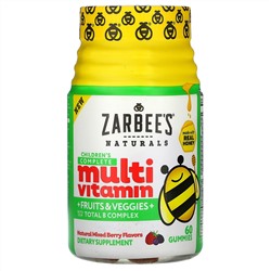 Zarbee's, Children's Complete Multivitamin + Fruits & Veggies, Natural Mixed Berry Flavors, 60 Gummies