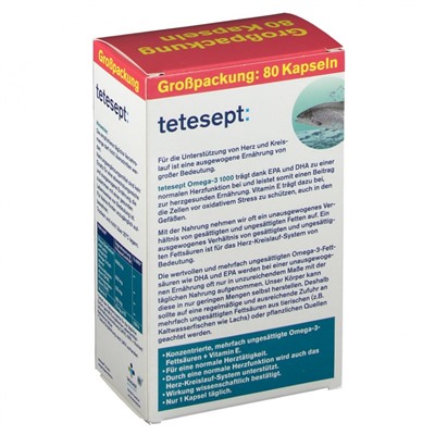 tetesept (тетесепт) Omega-3 1000 80 шт