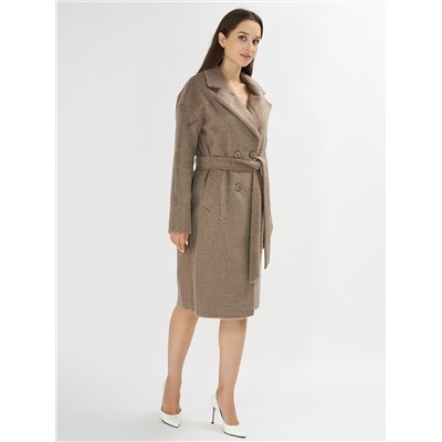 Пальто зимняя женская коричневого цвета 42114K
