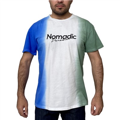 Яркая мужская футболка Nomadic – эффектная графика деграде с контрастными переходами №266