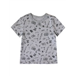 Серая футболка с самокатами "Лето 2020" для мальчика (4100321)