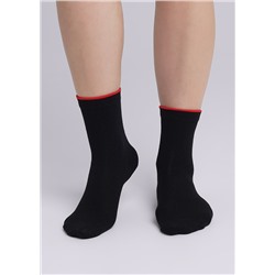 Носки детские CLE С1512 20-22, 22 чёрный/красный