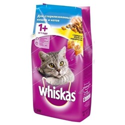 Whiskas корм для кошек стерилизованных подушечки Курица 1,9кг